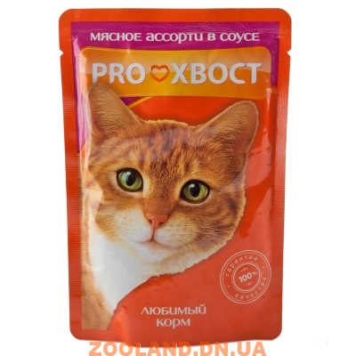 PROХВОСТ Прохвост пауч для кошек мясное ассорти