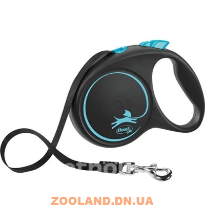Flexi Рулетка Black Design S лента 5м