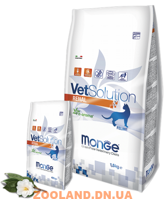 MONGE VETSOLUTION CAT RENAL монж для поддержания работы почек у котов