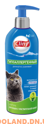 Cliny Клини Шампунь для кошек Гипоаллергенный