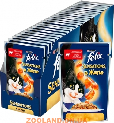 Felix Sensations Феликс говядина в желе с томатами