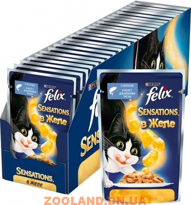 Felix Sensations Феликс лосось в желе со вкусом трески