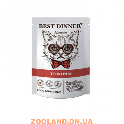Best Dinner Пауч для кошек и котят Телятина мусс сливочный