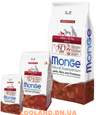 MONGE Speciality MINI ADULT LAMB монж для мелких пород с ягненком