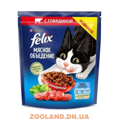 Felix Феликс Мясное объедение Корм для с говядиной