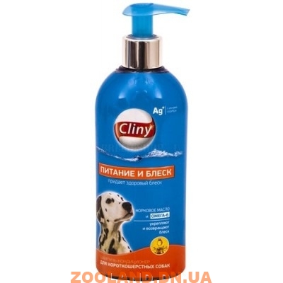 Cliny Клини Шампунь Питание и блеск для собак