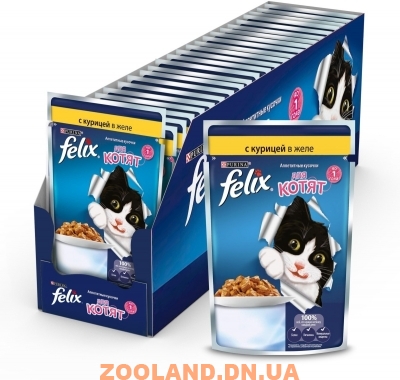 Felix Ageil Феликс для котят с курицей в желе
