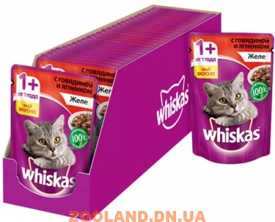 Whiskas Вискас желе с говядиной и ягненком