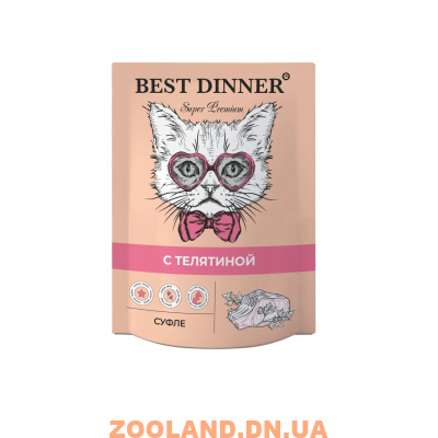 Best Dinner Пауч для кошек Суфле с телятиной