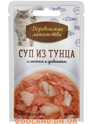 Деревенские лакомства Суп из тунца с лососем и гребешком