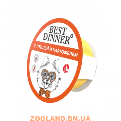 Best Dinner Ламистер паштет для взрослых собак с птицей и картофелем
