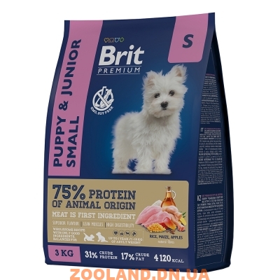 Brit Premium Junior S Брит для щенков малых пород с курицкй
