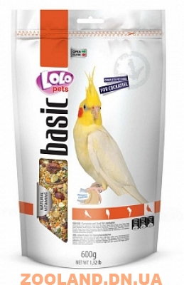 LoLo Pets basic for COCKATIEL Лоло Петс корм для нимфы (средних попугаев)