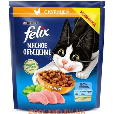 Felix Феликс Мясное объедение Корм для с курицей