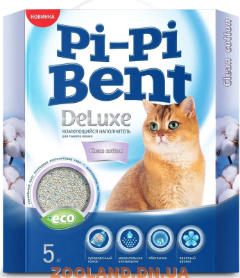 Наполнитель DeLuxe Clean cotton Пи-Пи-Бент комкующийся