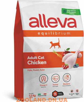 Alleva Equilibrium для взрослых кошек с курицей