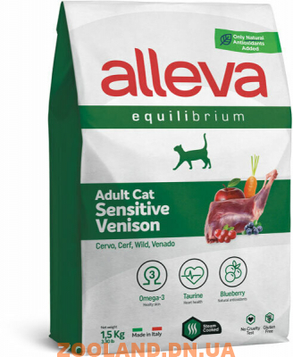 Alleva Equilibrium Sensitive с олениной для взрослых кошек