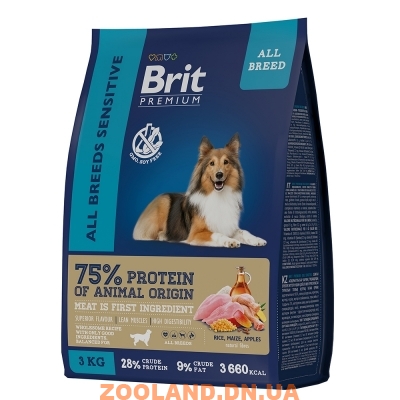 Brit Premium Dog Sensitive Брит с ягненком и индейкой для взрослых собак всех пород