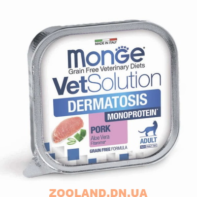 Monge VetSolution Cat Dermatosis Монж влажная диета для кошек
