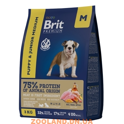 Brit Premium Junior M Брит с курицей для щенков средних пород