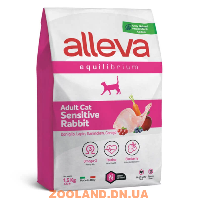 Alleva Equilibrium Sensitive с кроликом для взрослых кошек