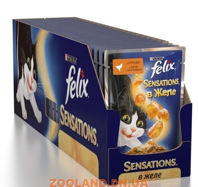 Felix Sensations Феликс курица в желе с морковью
