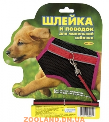 Зооник Шлейка и поводок из сетки для собак