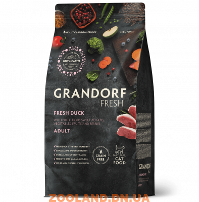 GRANDORF FRESH (Грандорф) Для кошек с чувствительным пищеварением Утка/Батат