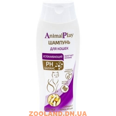 Animal Play Шампунь успокаивающий для кошек с экстрактом мелиссы