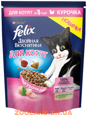 Felix Феликс Двойная вкуснятина Корм для котят с курицей
