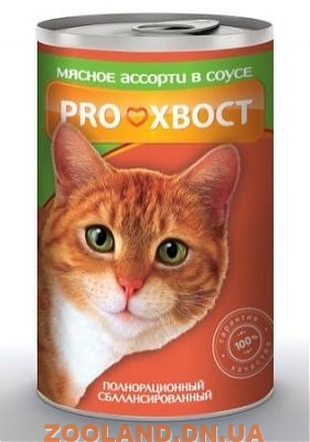 PROХВОСТ Прохвост Корм консервированный для кошек, мясное ассорти