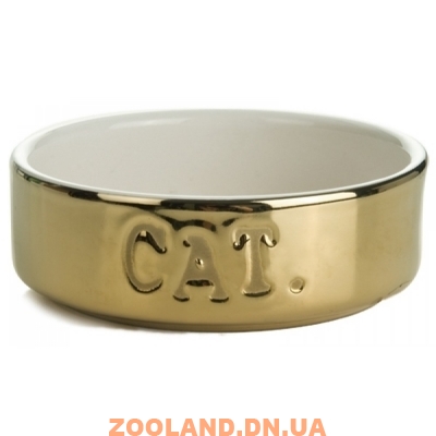 Beeztees Миска керамическая Gold Cat