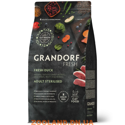 GRANDORF FRESH (Грандорф) Для взрослых стерилизованных или пожилых кошек Утка/Батат