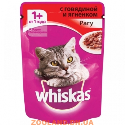 Whiskas Вискас рагу с говядиной и ягненком