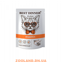 Best Dinner Пауч для кошек и котят Индейка мусс сливочный
