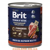 Brit Premium By Nature консервы с говядина и печенью для взрослых собак всех пород