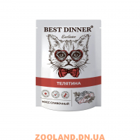 Best Dinner Пауч для кошек и котят Телятина мусс сливочный