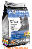 ProBalance Sterilized для кастрированных котов и стерилизованных кошек, с курицей