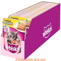 Whiskas Вискас паштет с курицей для котят