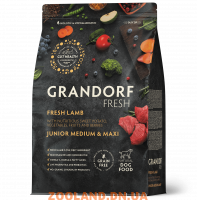 GRANDORF FRESH (Грандорф) Для юниоров средних и крупных пород с 4 месяцев, беременных и кормящих собак Ягненок/Батат