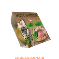 Best Dinner Holistic Влажный корм для взрослых и стерилизованных кошек Мясные волокна в желе Курица с водорослями