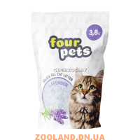 Наполнитель силикагелевый FOUR PETS с ароматом лаванды						