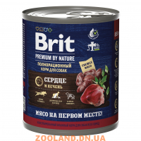 Brit Premium By Nature консервы с сердцем и печенью для взрослых собак всех пород