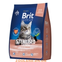 Brit Premium Cat Sterilized Брит для кастрированных и стерилизованных котов с лососем и курицей