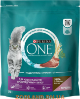Purina One Пурина Уан Сухой корм для привередливых кошек с уткой и печенью