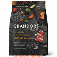 GRANDORF FRESH (Грандорф) Для особо аллергичных собак средних и крупных пород с чувствительным пищеварением Утка/Батат