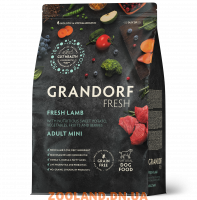 GRANDORF FRESH (Грандорф) Для взрослых собак мелких пород с чувствительным пищеварением или склонных к аллергии Ягненок/Батат